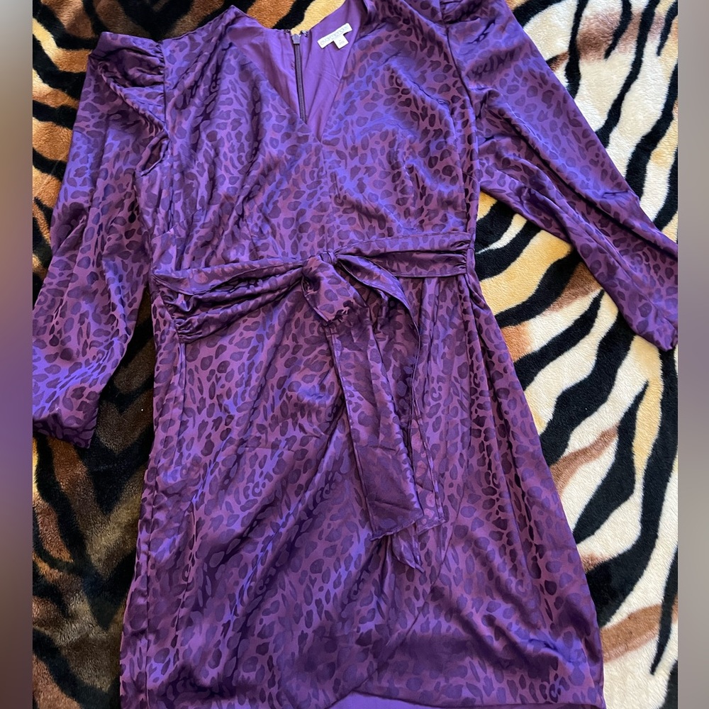 Eva Mendes Purple Party short dress